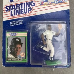 RICKEY HENDERSON New York Yankees 1989 Action Figure & Card # collectible